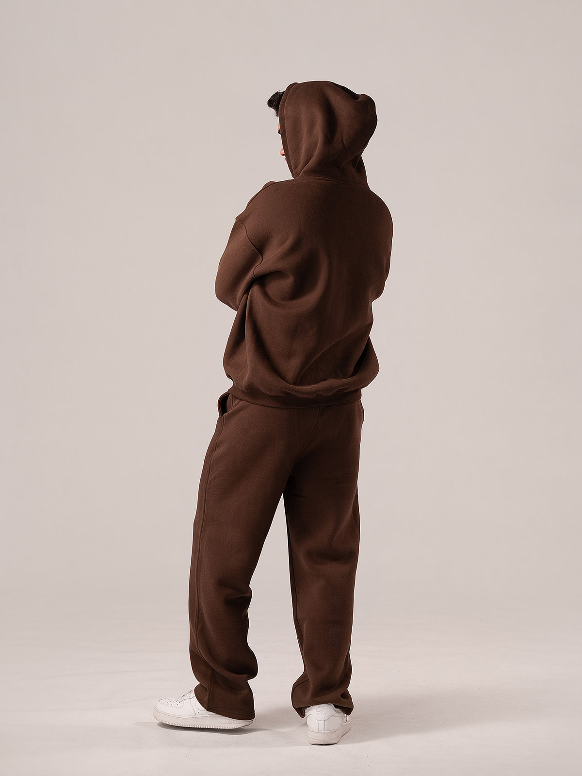 Straight leg tracksuits - chocolate
